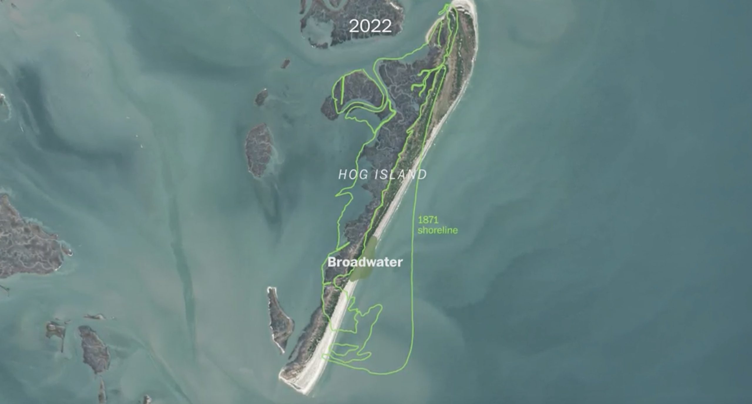 How is Climate Change impacting Hog Island?